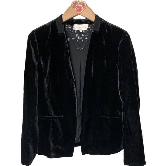Mika Mendel Velour Open Front Blazer with Crochet detail XS - Picture 5 of 11